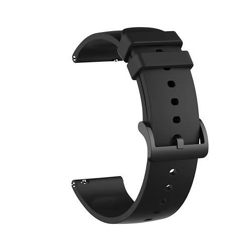 Gladiadora® 20mm Watch Strap Compatible with Samsung Watch,S Pro,Realme,Pro 4 Max,Ultra,Ultra 2,One Plus Boat Flash, Noise Colorfit Pulse Grand, Noise Colorfit Soft Silicone (20mm Black) - Image 1