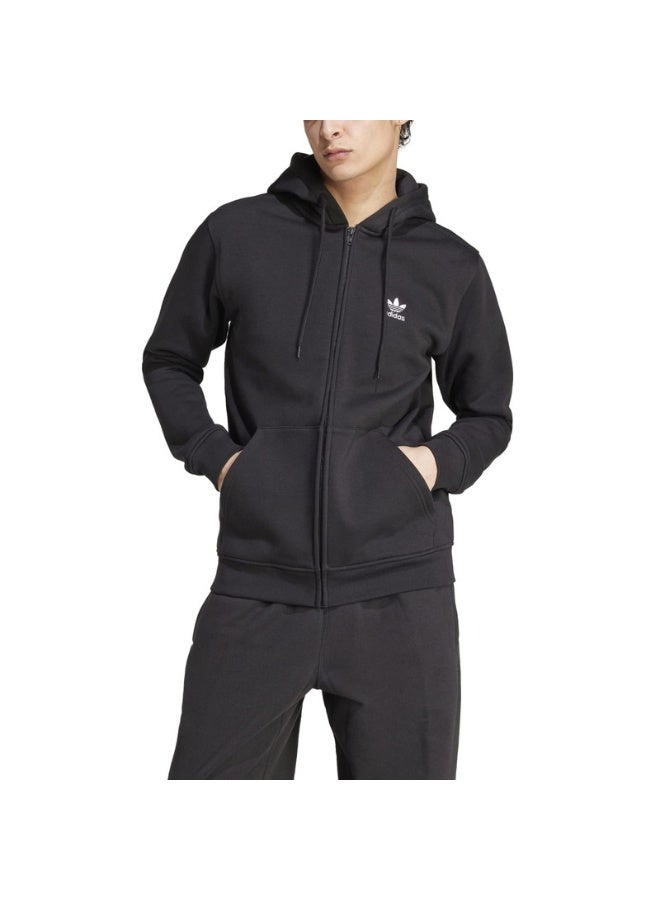 Adidas ESS FZ HD Black Originals Men SWEATSHIRTS  - Image 4