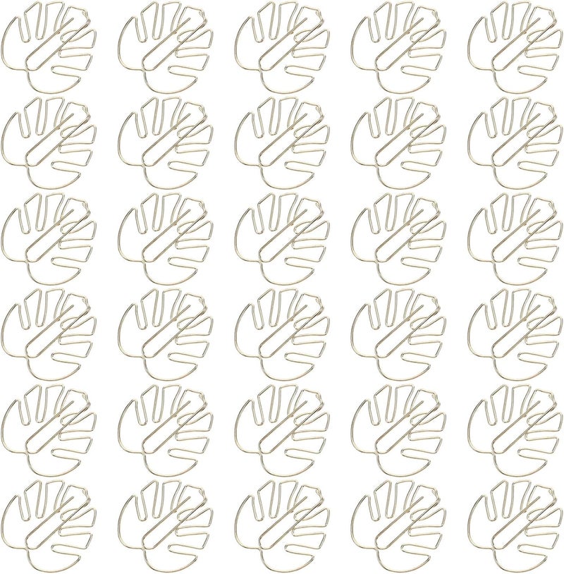 Repeated detach compatible build 50pcs Gold Monstera Leaf Paper Clips Small Metal Bookmark Paperfastener Pins for Office School Filing and Planner Organization Heavy load resistant Cross-material combo compatible Storage & transit friendly Batch uniform stable quality KSA market compliant quality Pre-sale confirmed stock Regulated warehouse storage Multi-use detailed build Different assemble options Diverse operation compatible Quick use-switch compatible build Wide range expanded design User tested optimized build All user friendly build Coast & inland available Oil resistant Flexible use switching Flexible sizing options Storage burden minimized build Suburban residential ship Pre-stock well-packed goods Neat shape Backup reserve local stock Multi usage - Image 1