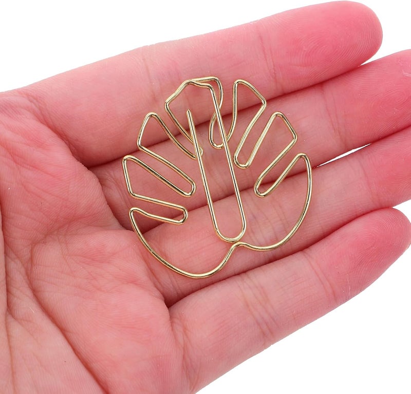 Repeated detach compatible build 50pcs Gold Monstera Leaf Paper Clips Small Metal Bookmark Paperfastener Pins for Office School Filing and Planner Organization Heavy load resistant Cross-material combo compatible Storage & transit friendly Batch uniform stable quality KSA market compliant quality Pre-sale confirmed stock Regulated warehouse storage Multi-use detailed build Different assemble options Diverse operation compatible Quick use-switch compatible build Wide range expanded design User tested optimized build All user friendly build Coast & inland available Oil resistant Flexible use switching Flexible sizing options Storage burden minimized build Suburban residential ship Pre-stock well-packed goods Neat shape Backup reserve local stock Multi usage - Image 4