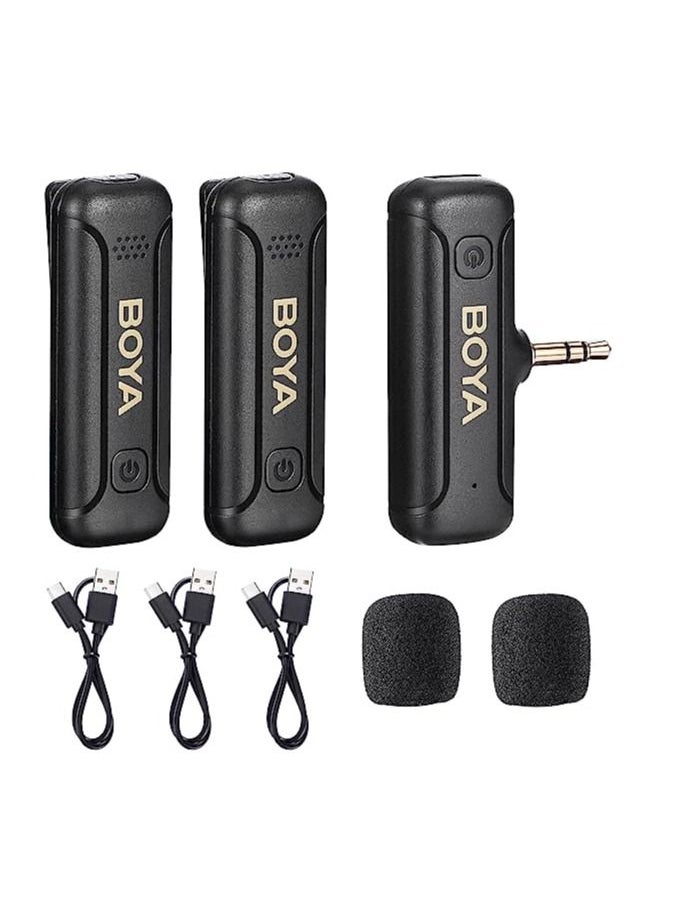 BOYA - BOYA Wireless Lavalier Microphone for Camera DSLR BY-WM3T2-M2 Plug Play Microphones with 3.5mm TRS Connector Mini Noise Cancellation Cordless Clip On Mic for Video Recording YouTube Vlog Interview - Image 1