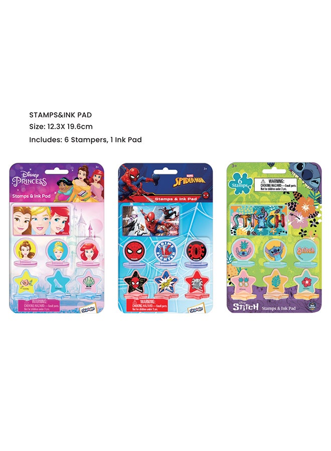 Disney Stitch Stamps with Ink Pad | 1 Ink Pad & 6 Stamps | Art & Craft For Kids | Age 3+ Years - Image 2