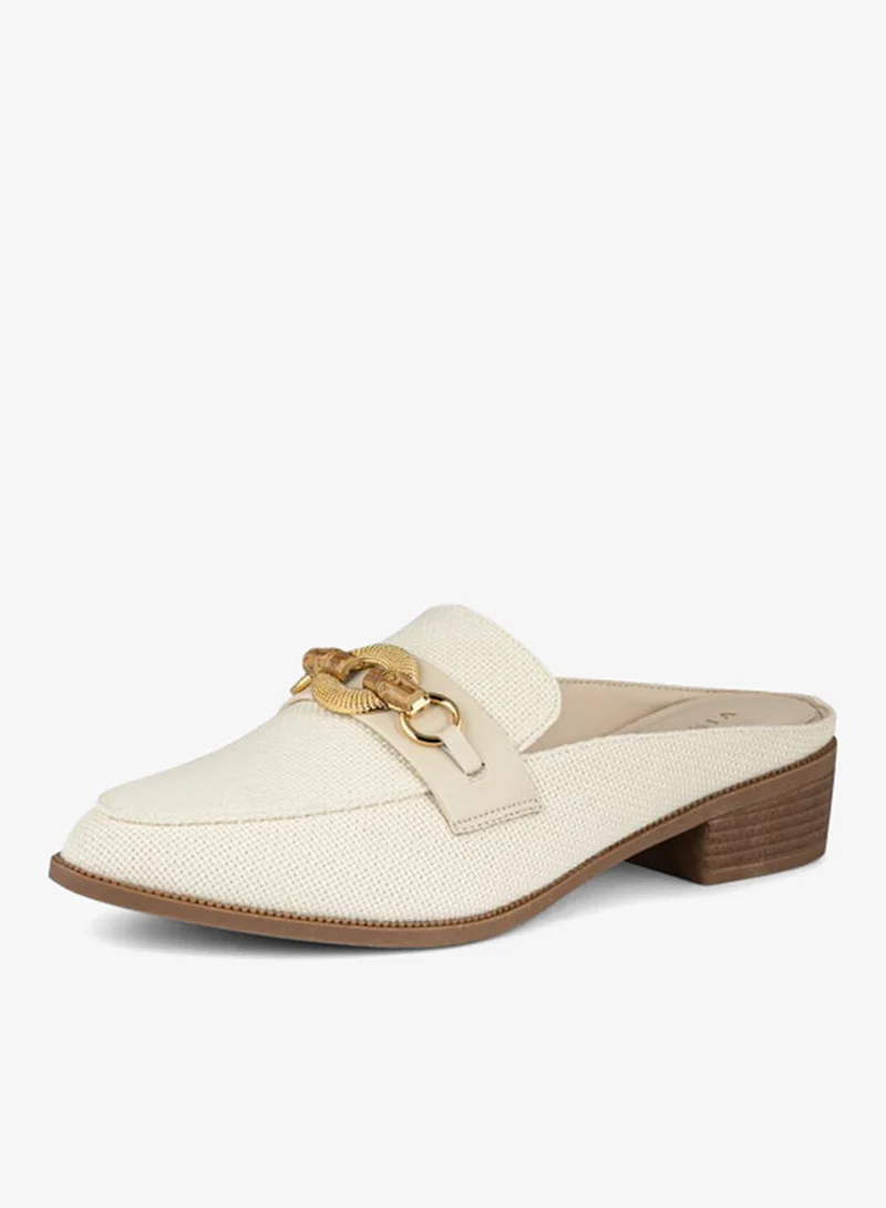 فينتشي مضخات كعب منخفض مستديرة للنساء