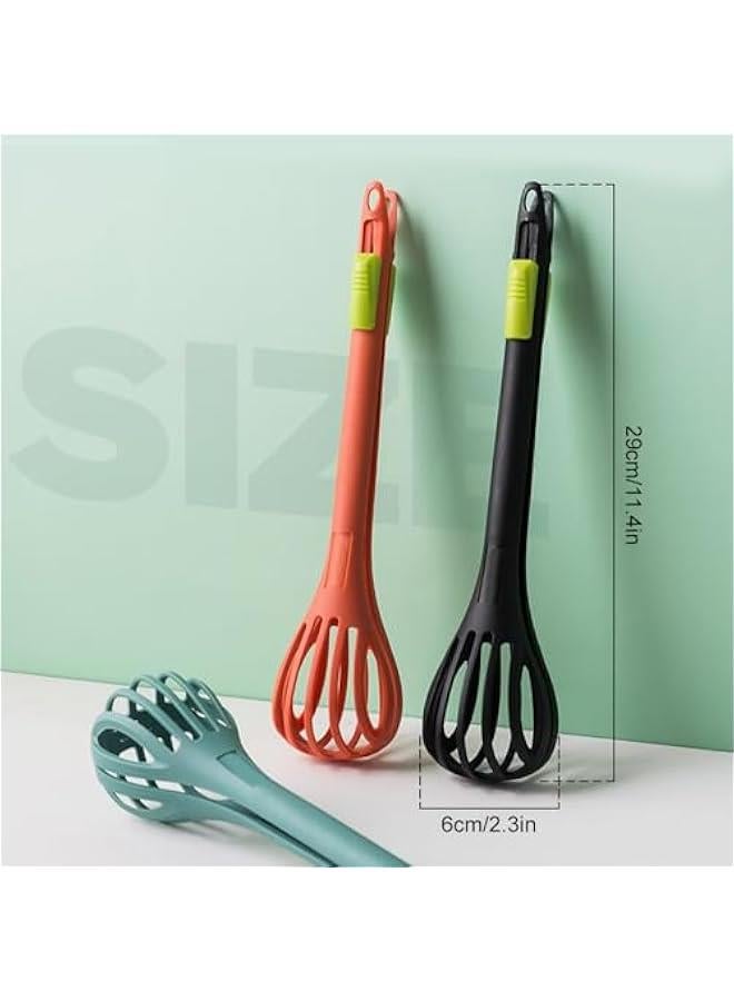 Multifunctional Egg Beater, 2 in 1 Food Clip u0026 Egg Whisk Creative Multifunction Egg Beater Handheld Egg Whisk Blender Bread Clip Household Multifunctional Kitchen Tool for Cooking (3 Color, 1pcs) - Image 2