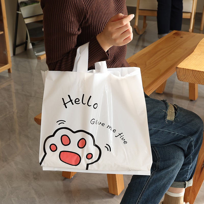 Clothing Handbag Shopping Mall Shopping Satchel Packaging Bag Pe Cartoon Print Children'S Clothing Shoes Clothing Bag - Image 1