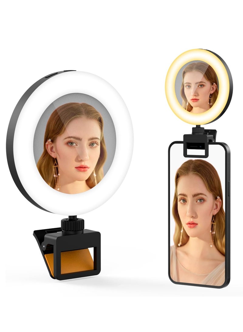 Generic Rechargeable Clip-on Selfie Ring Light – 40 LED Portable Phone Light for Photography, Video, Makeup, CRI >95  - Image 1