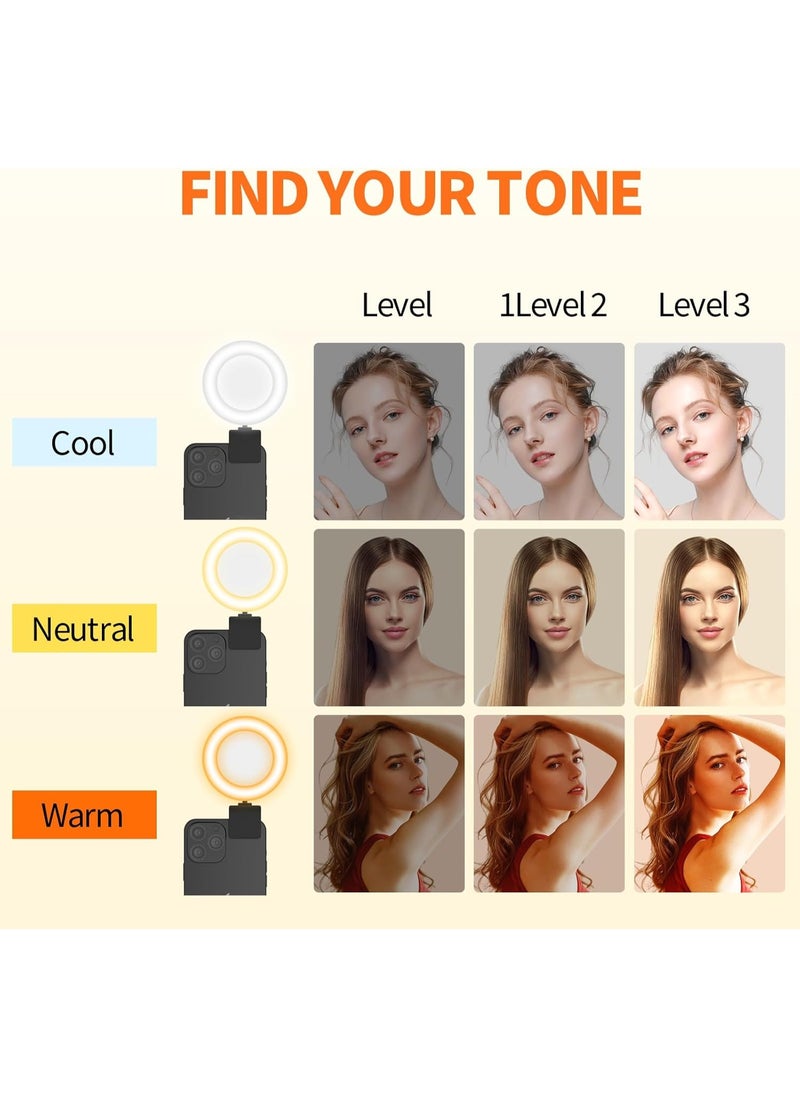 Generic Rechargeable Clip-on Selfie Ring Light – 40 LED Portable Phone Light for Photography, Video, Makeup, CRI >95  - Image 4