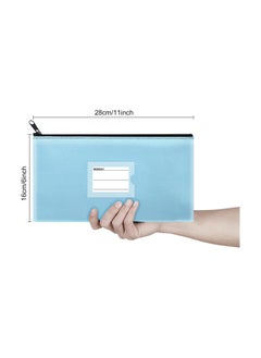KASTWAVE Money Coin Checks Bag Pouch Organizer Receipt Holder Utility Wallet, Money Bag for Cash, Heavy Duty Leatherette Security Zipper Wallet with Zipper Clear Window, 4 Pcs  - Image 5