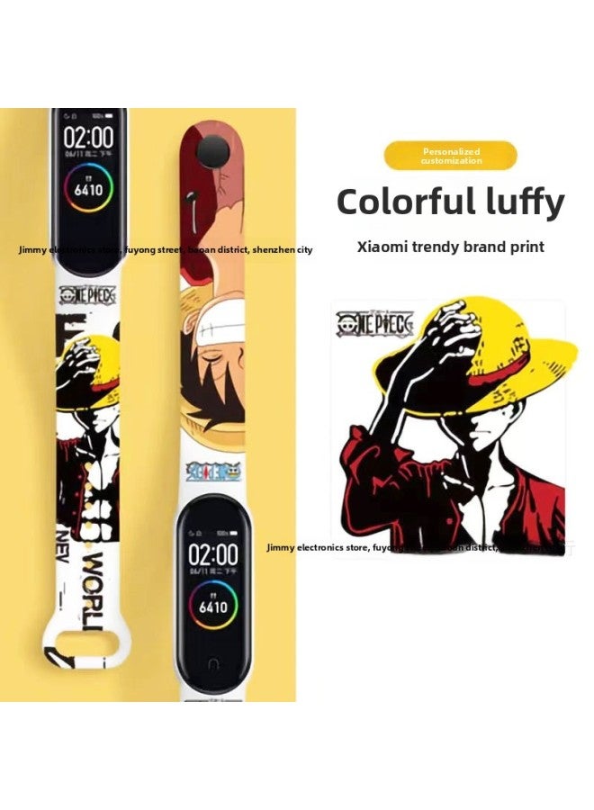 Suitable For Mi Band 8/9 Wristband Mi Band 4/5/6/7 Watchband Tide Brand Cartoon Printing Series Watch-Color:Initial Number Machine-Specifications:Meters 8/9 Universal  - Image 5