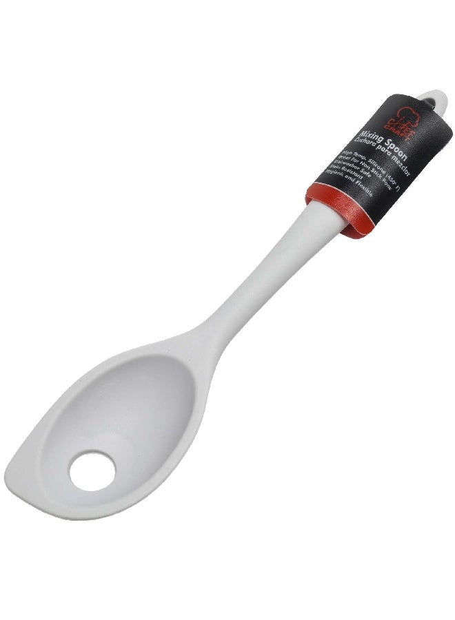Chef Craft Premium Silicone Stain Resistant Mixing Spoon Grey 11inch 13831 - Image 2