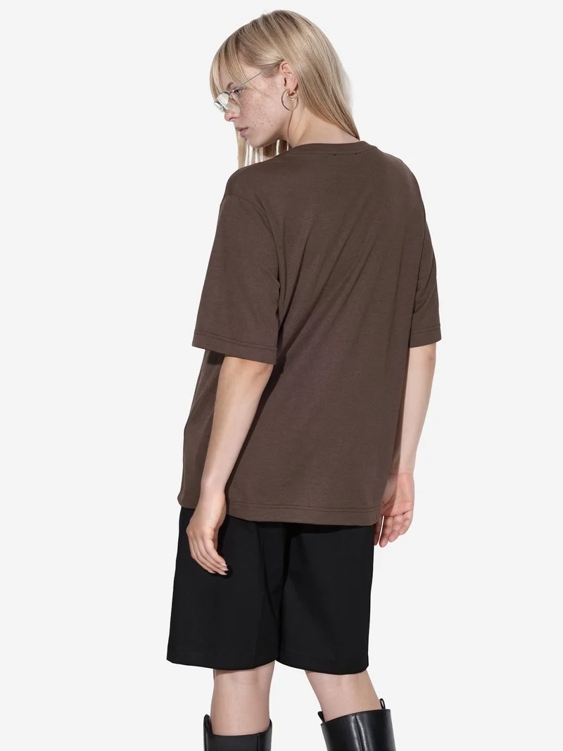 Busem BUSEM Oversized Crew Neck Ribbed T-Shirt