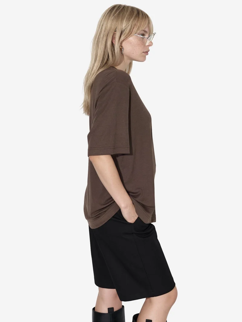 Busem BUSEM Oversized Crew Neck Ribbed T-Shirt