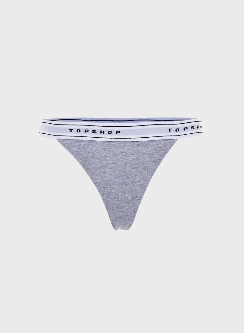 TOPSHOP Logo Band Thong