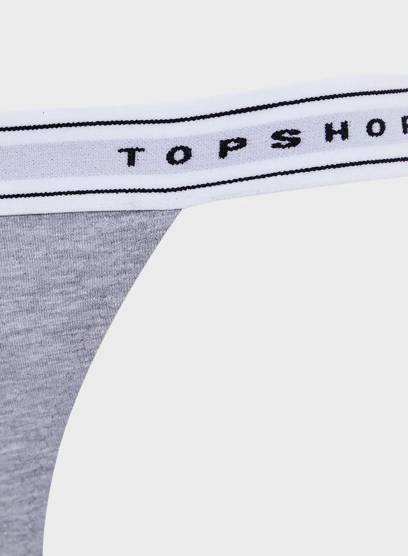 TOPSHOP Logo Band Thong
