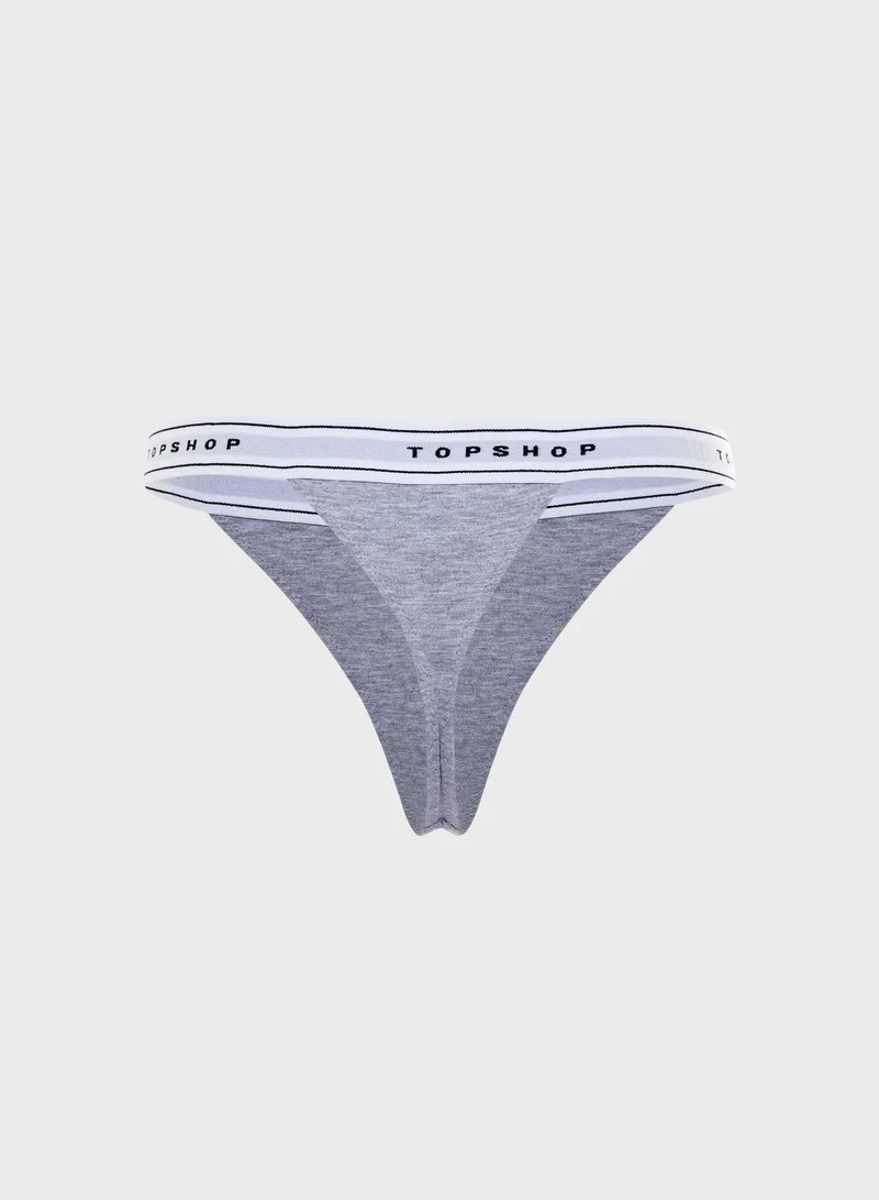 TOPSHOP Logo Band Thong
