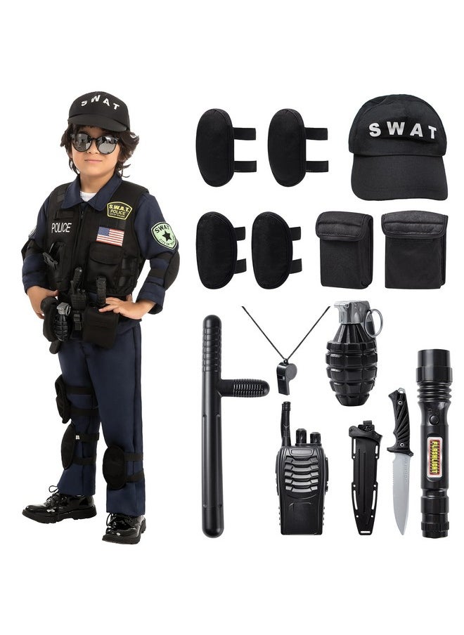 Spooktacular Creations - Costume For Kids, S.W.A.T. Police Officer For Halloween, Role Playing, Carnival Cosplay, Themed Parties(Small (5 7 Yr) - Image 1
