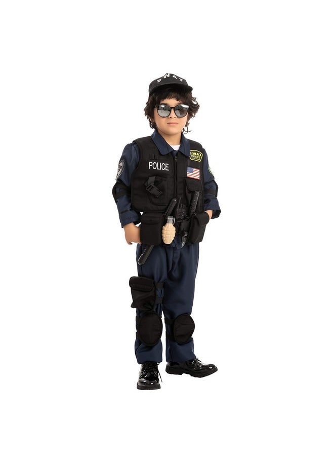 Spooktacular Creations - Costume For Kids, S.W.A.T. Police Officer For Halloween, Role Playing, Carnival Cosplay, Themed Parties(Small (5 7 Yr) - Image 1