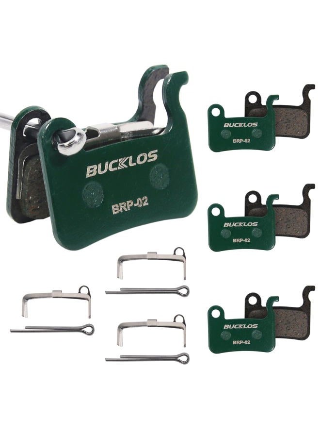 BUCKLOS 2 زوج من وسادات الفرامل القرصية متعددة المعادن للدراجات الهوائية متوافقة مع Shimano Deore XT XTR LX SLX Hone Alfine Saint للدراجات الجبلية/الدراجات الكهربائية/الطرق/السكوتر - Image 1