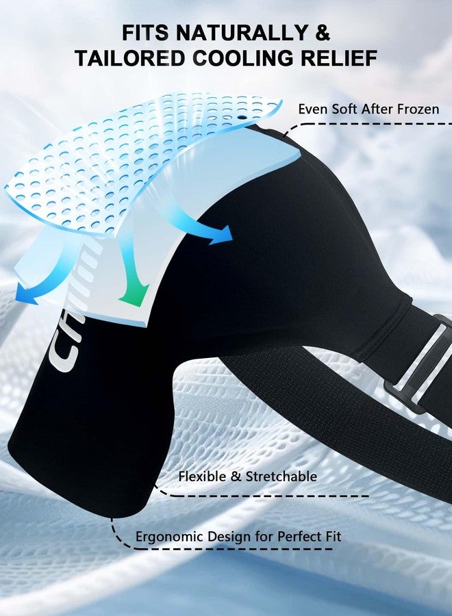 Chilmax Shoulder Ice Pack Wrap, Reusable Hot and Cold Therapy Compression Wrap for Rotator Cuff, Arm, and Shoulder Periarthritis Pain Relief, Fatigue Reduction,Post-Surgical Rehabilitation - Image 5