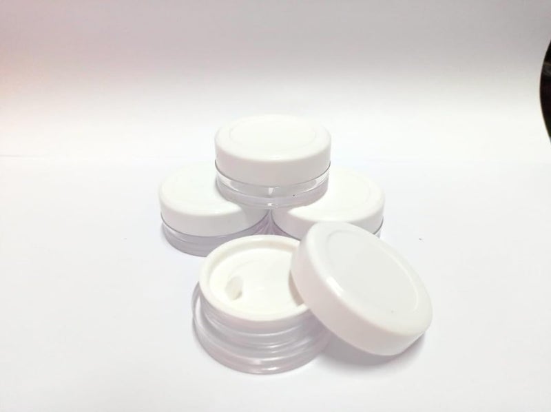 BH PLAST BHIndustry 8g Pack of 48pcs Empty Acrylic Jars Transparent Cosmetic Containers with Leakproof Lids for Lip Balms Body Butters Eyeshadow  - Image 4
