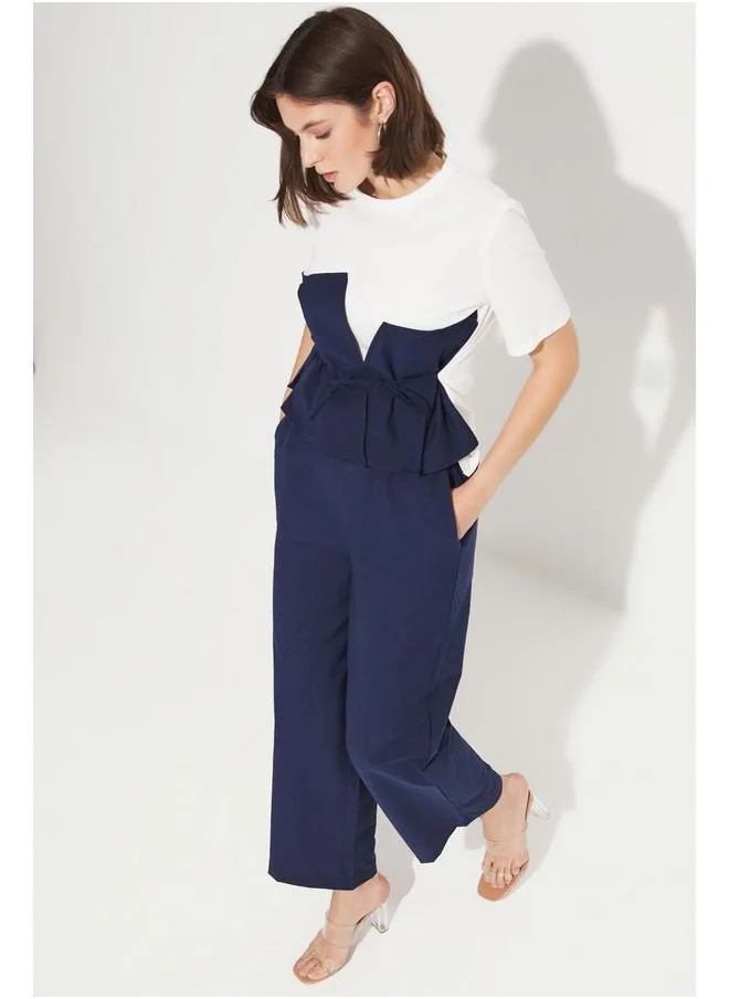 JUNE June Trouser & Blouse Set Navy