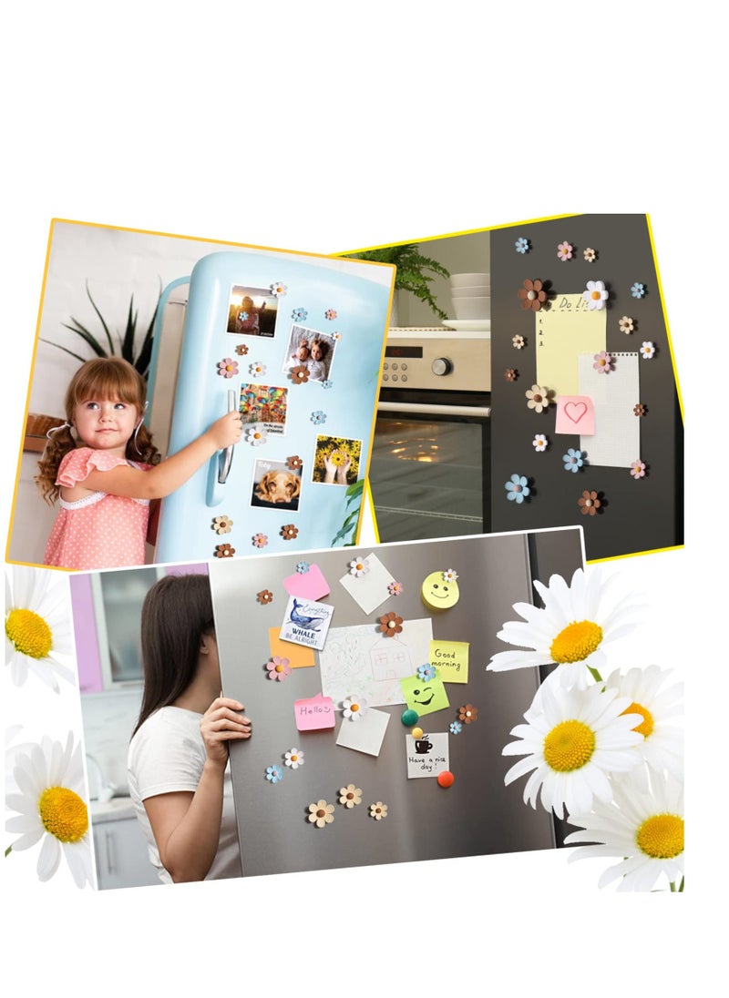 Fridge Magnets, 25Pcs Mini Daisy Refrigerator Magnets Cute Magnets,  Magnetic Flower Decals, for Locker Whiteboards Home Office Decor, for Kitchen, Locker, Whiteboard, Home  - Image 5