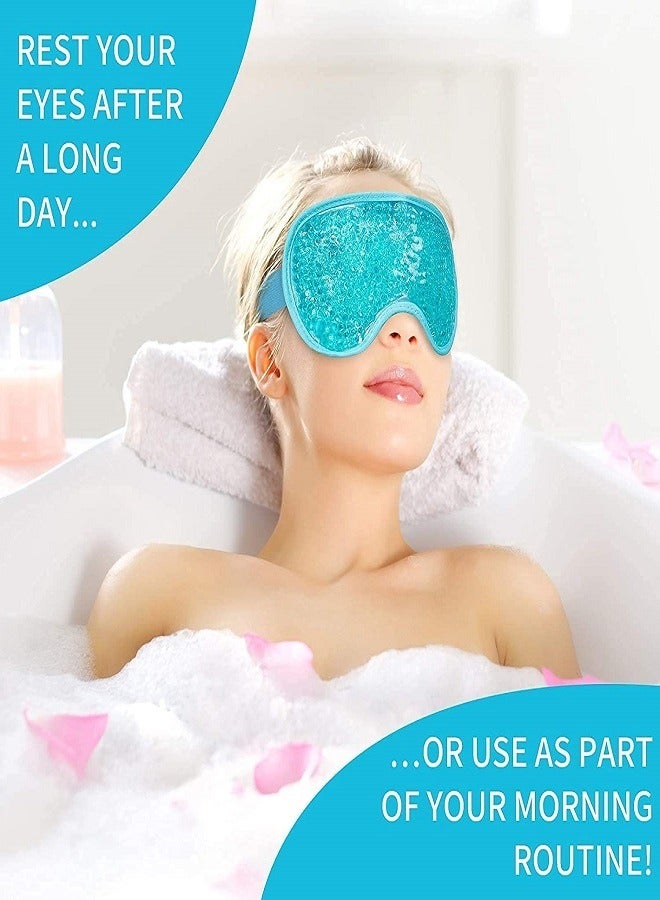 Generic 2-Piece Reusable Hot and Cold Eye Masks Therapy for Migraine,Pain Relief,Puffiness,Sinus Pressure Acne Headaches Relaxation - Image 4