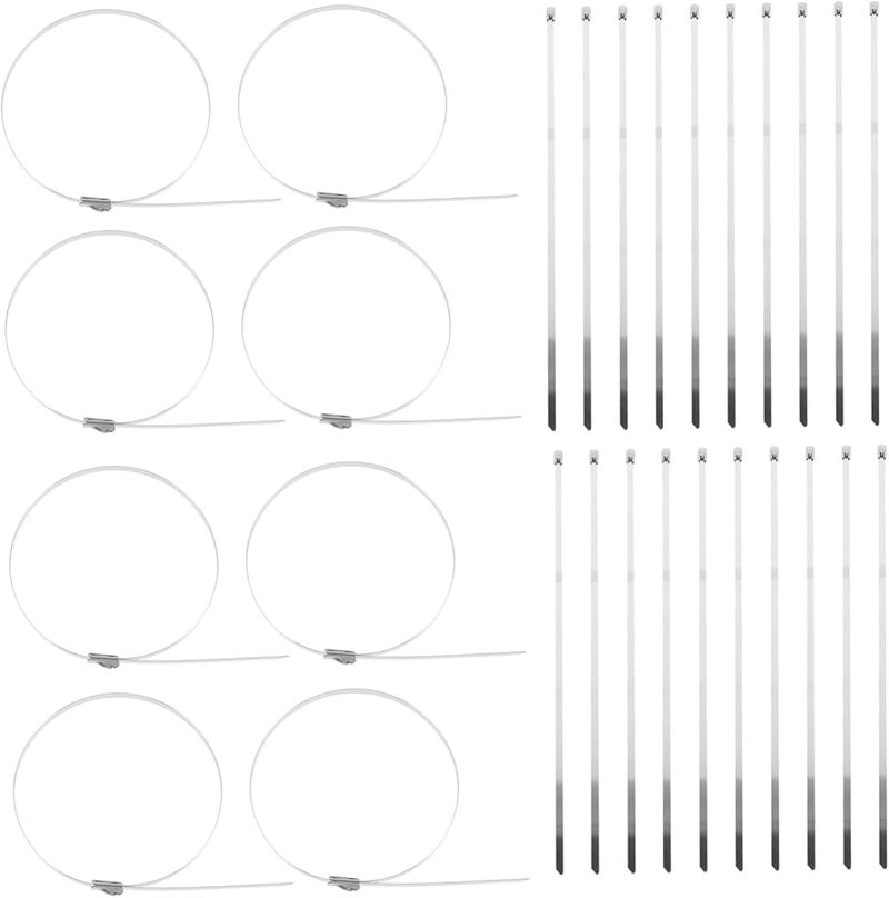 أربطة سياج سلسلة معدنية ثقيلة 100 قطعة لأقفاص الكلاب والحيوانات الأليفة والدجاج للاستخدام الخارجي - Image 1