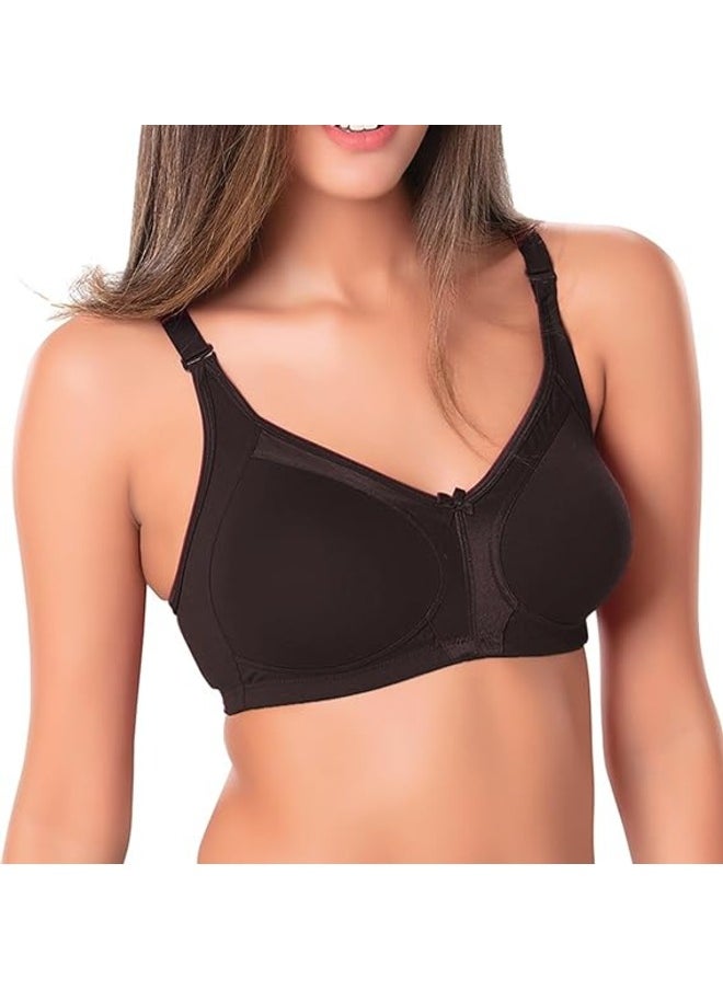 Love Bell - Love Bell Women's Everyday Bra Cotton Spandex Four way Stretch Shaping Non Padded, Minimizer, Wire free, Super Comfort - Image 1