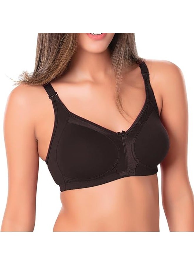 Love Bell Women's Everyday Bra Cotton Spandex Four way Stretch Shaping Non Padded, Minimizer, Wire free, Super Comfort - Image 1