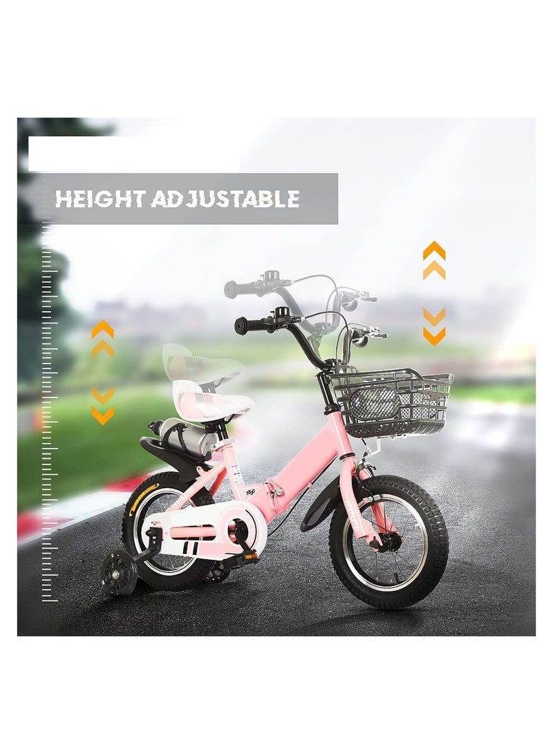 Cool Baby Kids Bike with Hand Brake and Basket for Ages 3-9 Years Girls 16 Inch - Image 3