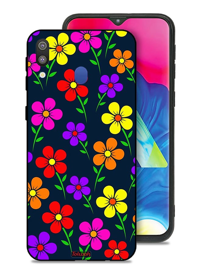 Tolwak Samsung Galaxy M20 Protective Case Cover Colorful Flowers - Image 1