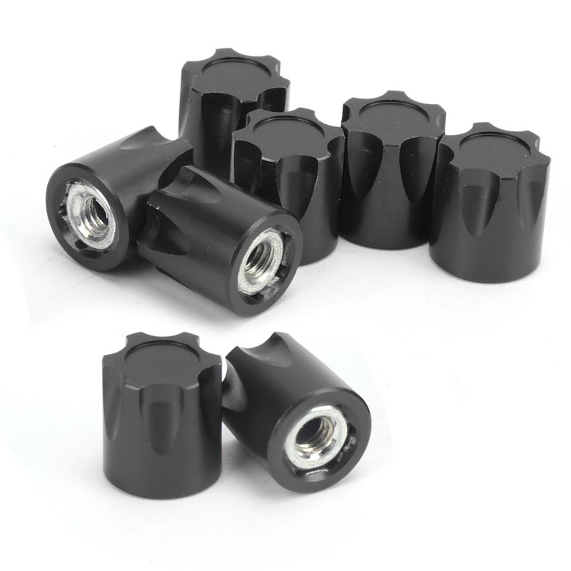 8 قطع محول غطاء مركز حافة عجلة RC مع مسمار M4 للسيارات RC 1/10 من طرازات Traxxas/Hsp/Axial Scx10 D90 - أسود - Image 5