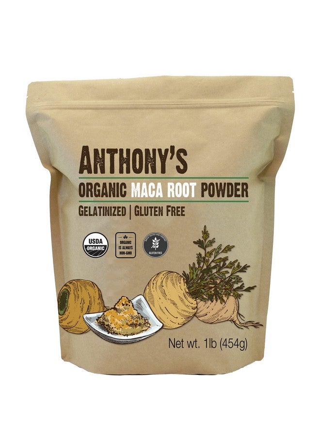 Anthony's Organic Maca Root Powder, 1 lb, Gelatinized for Enhanced Bioavailability, Gluten Free & Non GMO (Pack of 1) - Image 1