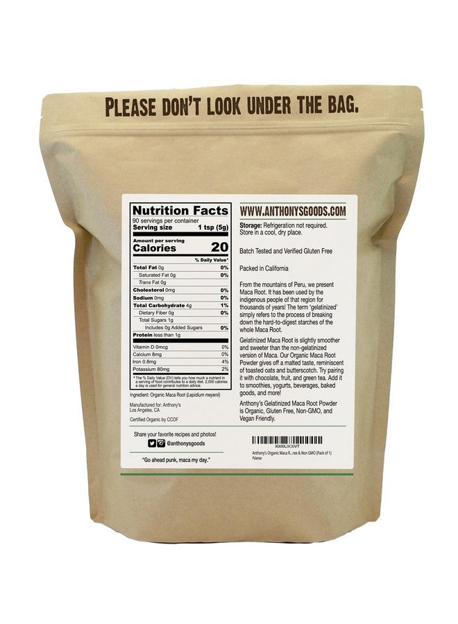 Anthony's Organic Maca Root Powder, 1 lb, Gelatinized for Enhanced Bioavailability, Gluten Free & Non GMO (Pack of 1) - Image 2