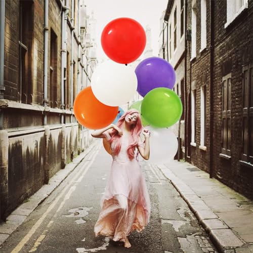 kockuu 36 Inch Large Balloon, Assorted Colors Big Balloons 8 Pcs Helium Giant Latex Balloons for Birthday Wedding Party Baby Shower Carnival Mother's Day Decorations - Image 2