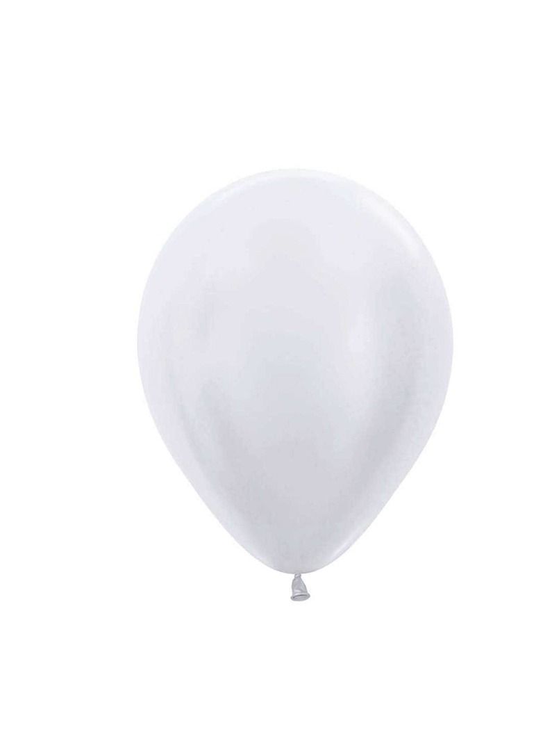 Sempertex Solid White Latex Balloon 12"-1 Pc - Image 1
