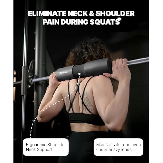 rayihni Dmoose Barbell Pad, Relief Pressure From Neck, Shoulder, Provide Lower Back Support, Non-Slip Eva Foam Squat Pad With Safety Straps, Hip Thrust Pad For Squats, Lunges - For Standard & Olympic Bars - Image 4