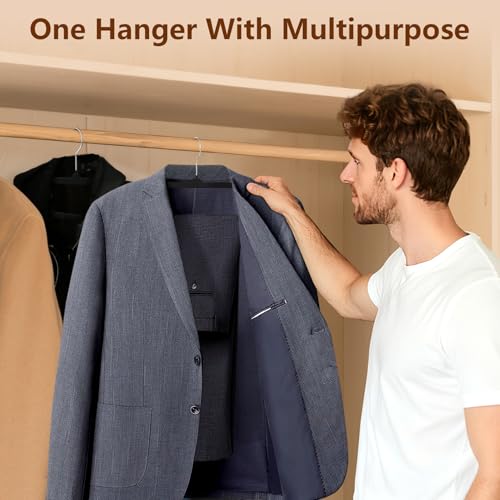 Besslly 50 Pack Black Velvet Hangers Non Slip, Felt Pants Hangers Thin Space Saving Clothes Hanger Flocked Strong Durable Ganchos para Colgar Ropa with 360°Swivel Hook for Pants Jeans Shorts Skirts Tank Top - Image 5
