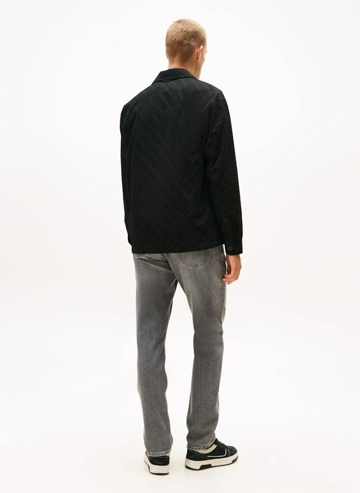 TOMMY JEANS Zip-up Jacket Flock Print