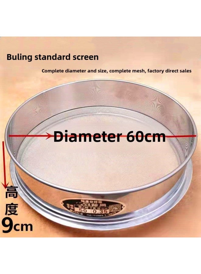 Flour Sieve 304 Stainless Steel Screen Sand Ultrafine Filter Mesh Washing Sesame Sieve Sieve Standard Sample Sieve Wholesale-Specifications:Friendly City Yao60cm304 Whole Body Stainless Steel Non-returnable-Color:Friendly City 40 Mesh Flour Sieve (special Price 20cm )  - Image 1