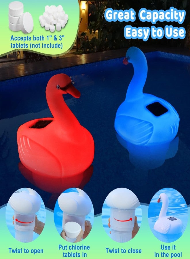 FineBud Pool Chlorine Float, Solar Chlorine Float with Adjustable Release, Floating Chlorine Dispenser with Colorful Light, Easy Open Solar Chlorine Floats for Bathtub - Image 5