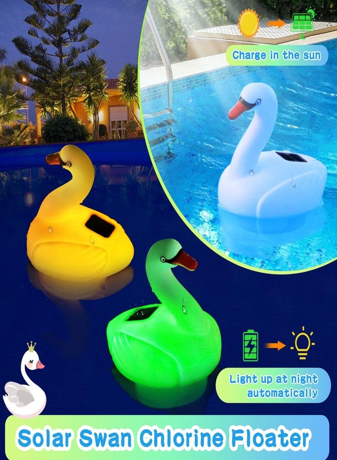 FineBud Pool Chlorine Float, Solar Chlorine Float with Adjustable Release, Floating Chlorine Dispenser with Colorful Light, Easy Open Solar Chlorine Floats for Bathtub - Image 2