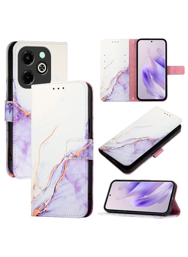 S-TOP Case For Infinix Hot 40i PT003 Marble Pattern Flip Leather Phone Case - Image 1