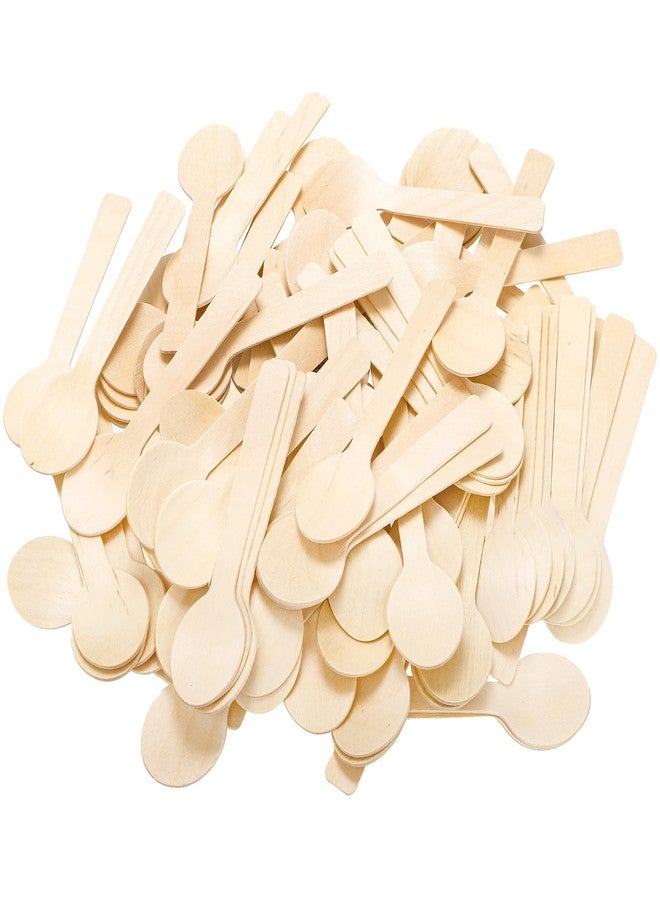 Bekith Mini Wooden Spoons 400 Pack, 4" Disposable Biodegradable Compostable Spoon for Crafts, Organic Sugar Scrubs, Tasting and Sampling - Image 5