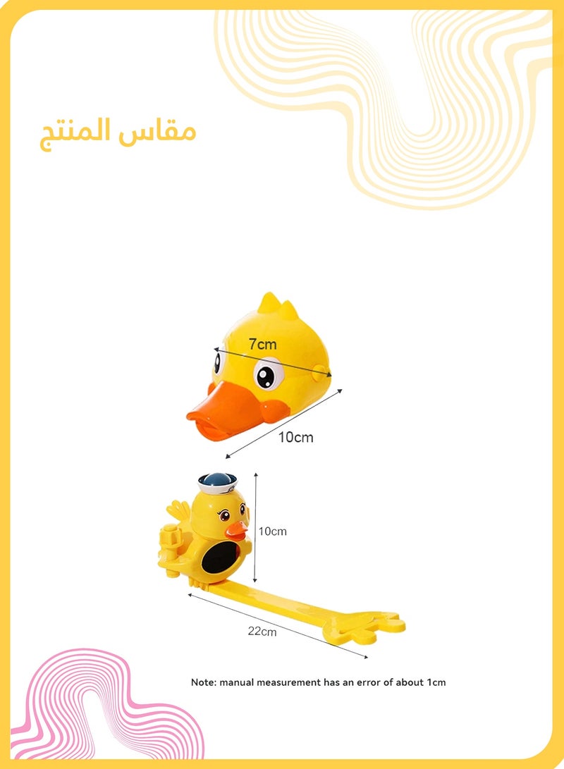 شي آند ليتل قطعتان من موصل الصنبور للأطفال, موصل مغسلة بلاستيك للأطفال والرضع, تصميم كرتوني لطيف, مناسب للمطبخ والحمام, سهل التركيب ومضاد للطرطشة (أصفر)  - Image 5