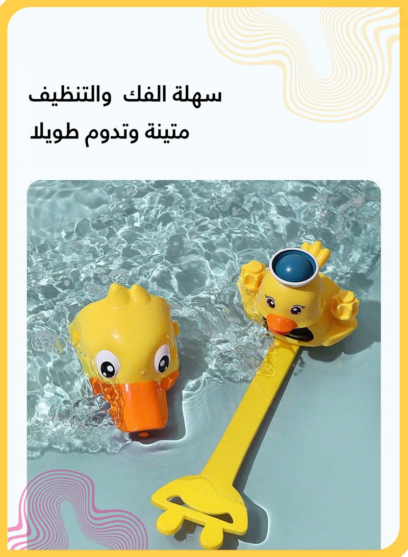 شي آند ليتل قطعتان من موصل الصنبور للأطفال, موصل مغسلة بلاستيك للأطفال والرضع, تصميم كرتوني لطيف, مناسب للمطبخ والحمام, سهل التركيب ومضاد للطرطشة (أصفر)  - Image 3