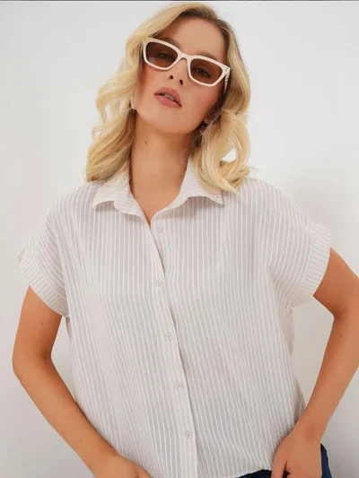 BIG DART BDART Striped Poplin Button-Up Shirt