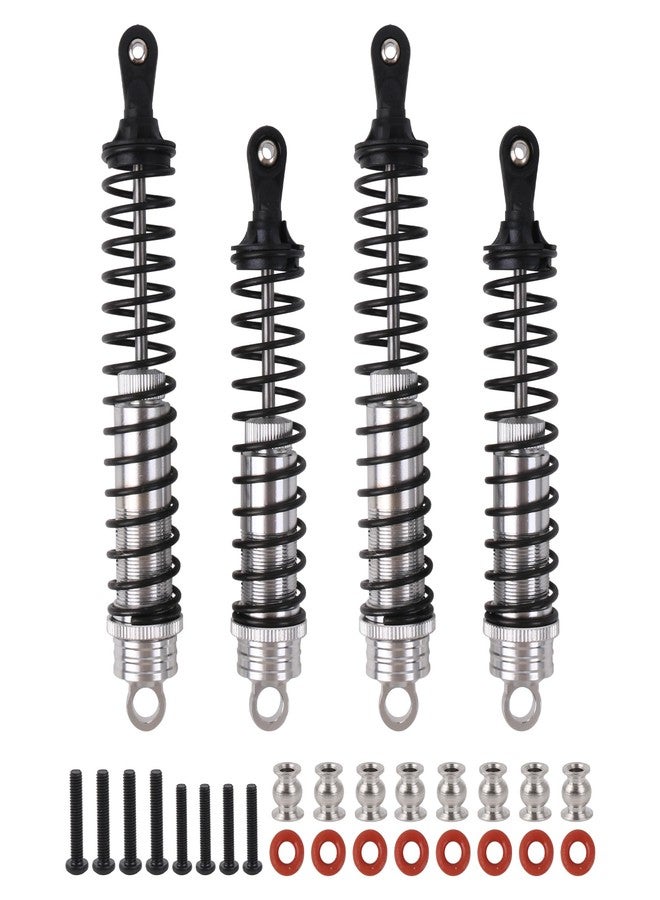 BQLZR RC Front Rear Shock Absorber Replacement for ARRMA KRATON 1:10 Silver Pack of 4 - Image 1