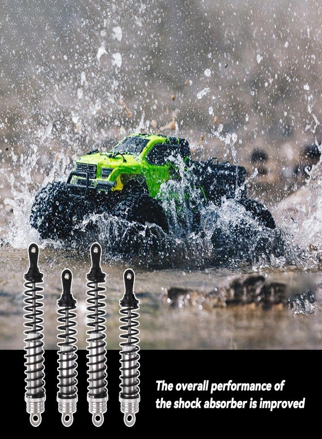 BQLZR RC Front Rear Shock Absorber Replacement for ARRMA KRATON 1:10 Silver Pack of 4 - Image 3